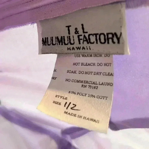 Worn Once - Hawaiian muumuu- lavender - Picture 9 of 9